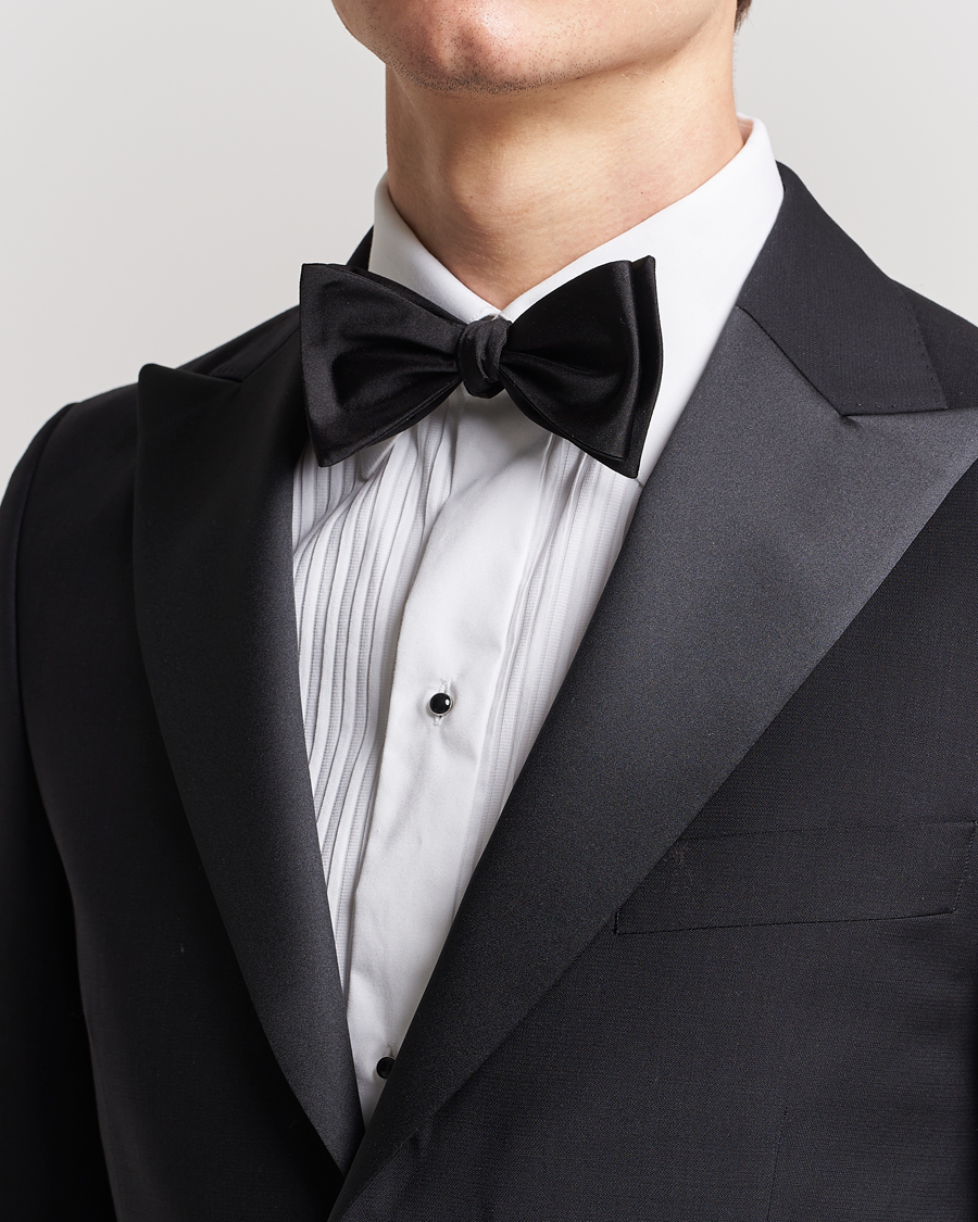 Men | Bow Ties | BOSS BLACK | Silk Self Tie Black