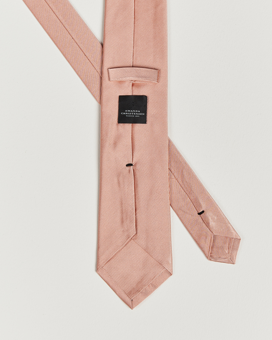 Herr | Slipsar | Amanda Christensen | Plain Classic Tie 8 cm Powder Pink