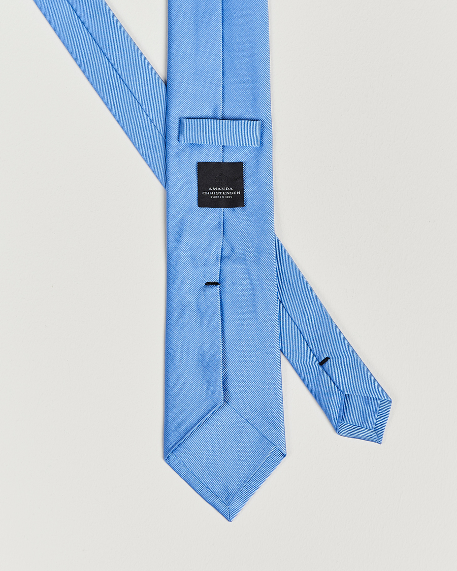 Herr | Slipsar | Amanda Christensen | Plain Classic Tie 8 cm Sky Blue