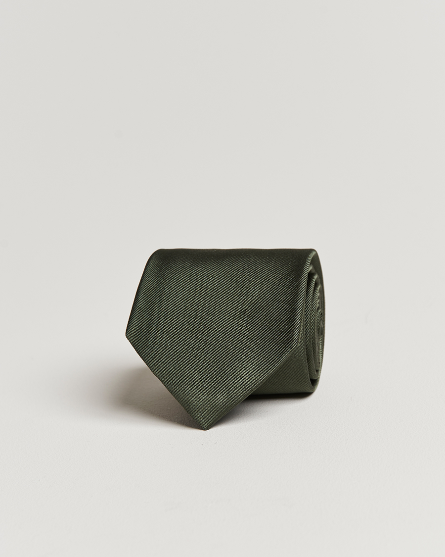 Herr | Amanda Christensen Plain Classic Tie 8 cm Olive | Amanda Christensen | Plain Classic Tie 8 cm Olive