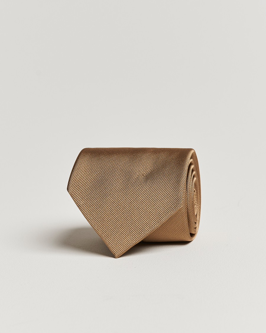 Herr | Slipsar | Amanda Christensen | Plain Classic Tie 8 cm Sand
