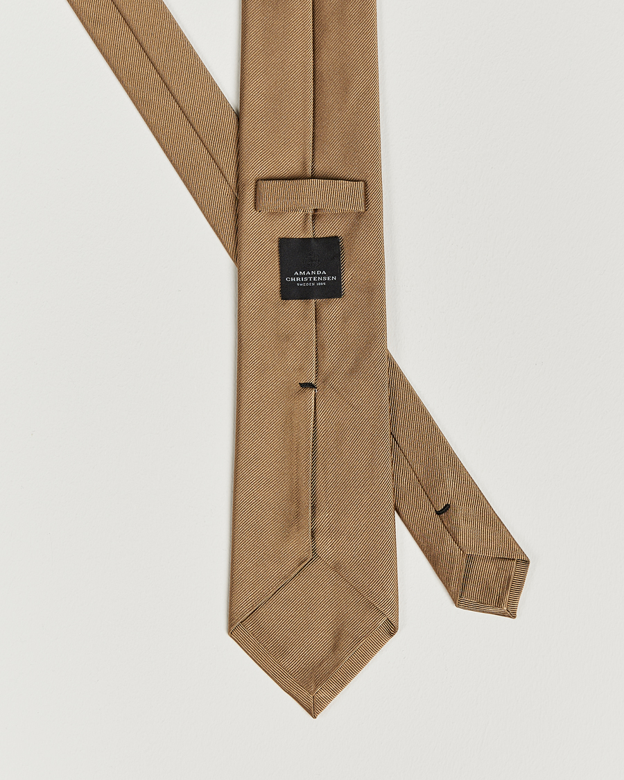 Herr | Slipsar | Amanda Christensen | Plain Classic Tie 8 cm Sand