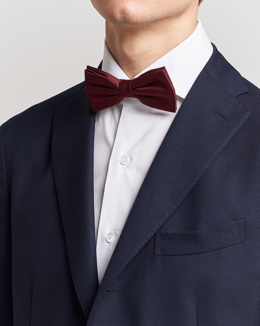 Men | Bow Ties | Amanda Christensen | Pre Tie Silk Bordeaux