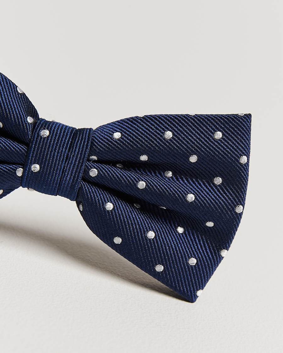 Herr | Amanda Christensen Dot Pre Tie Silk Navy/White | Amanda Christensen | Dot Pre Tie Silk Navy/White