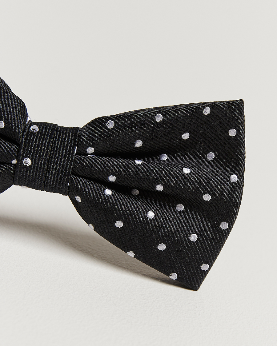 Herr | Amanda Christensen Dot Pre Tie Silk Black/White | Amanda Christensen | Dot Pre Tie Silk Black/White