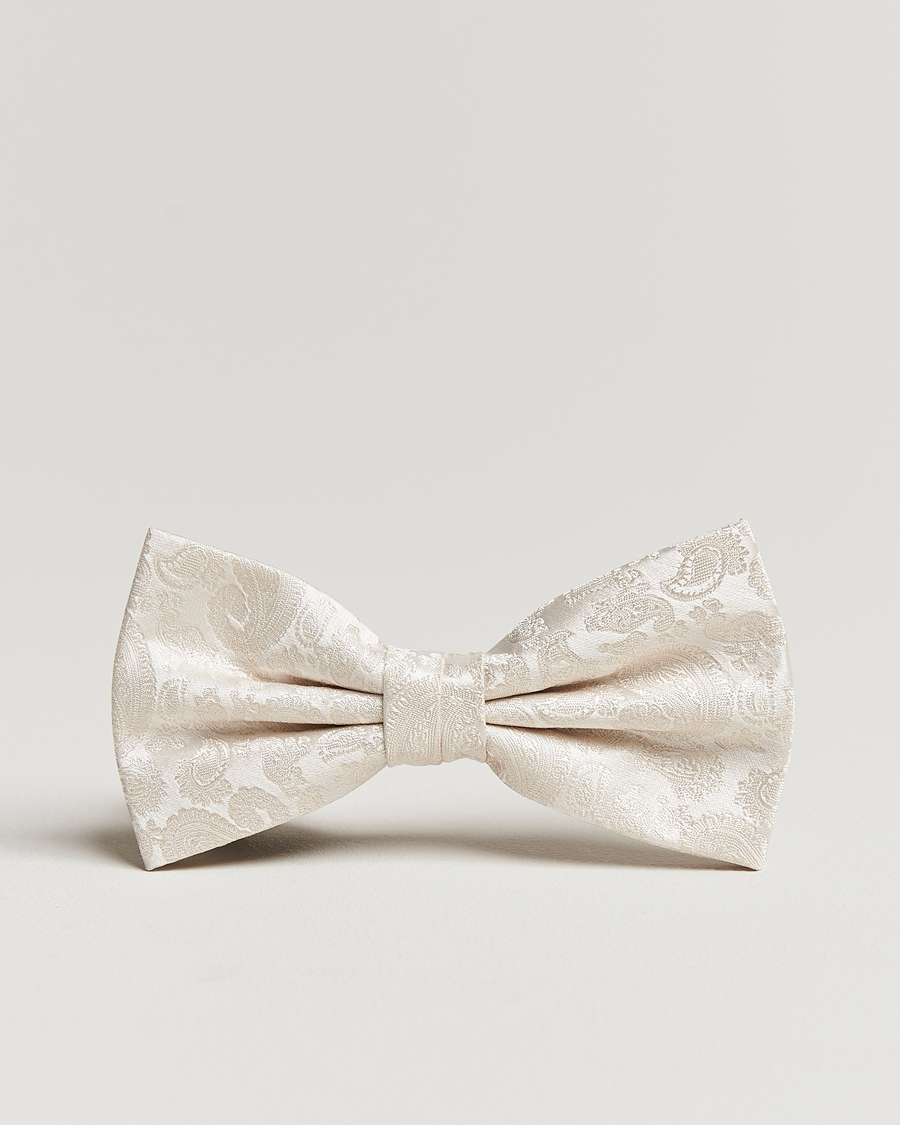 Herr | Amanda Christensen Tonal Paisley Pre Tie Silk Cream | Amanda Christensen | Tonal Paisley Pre Tie Silk Cream