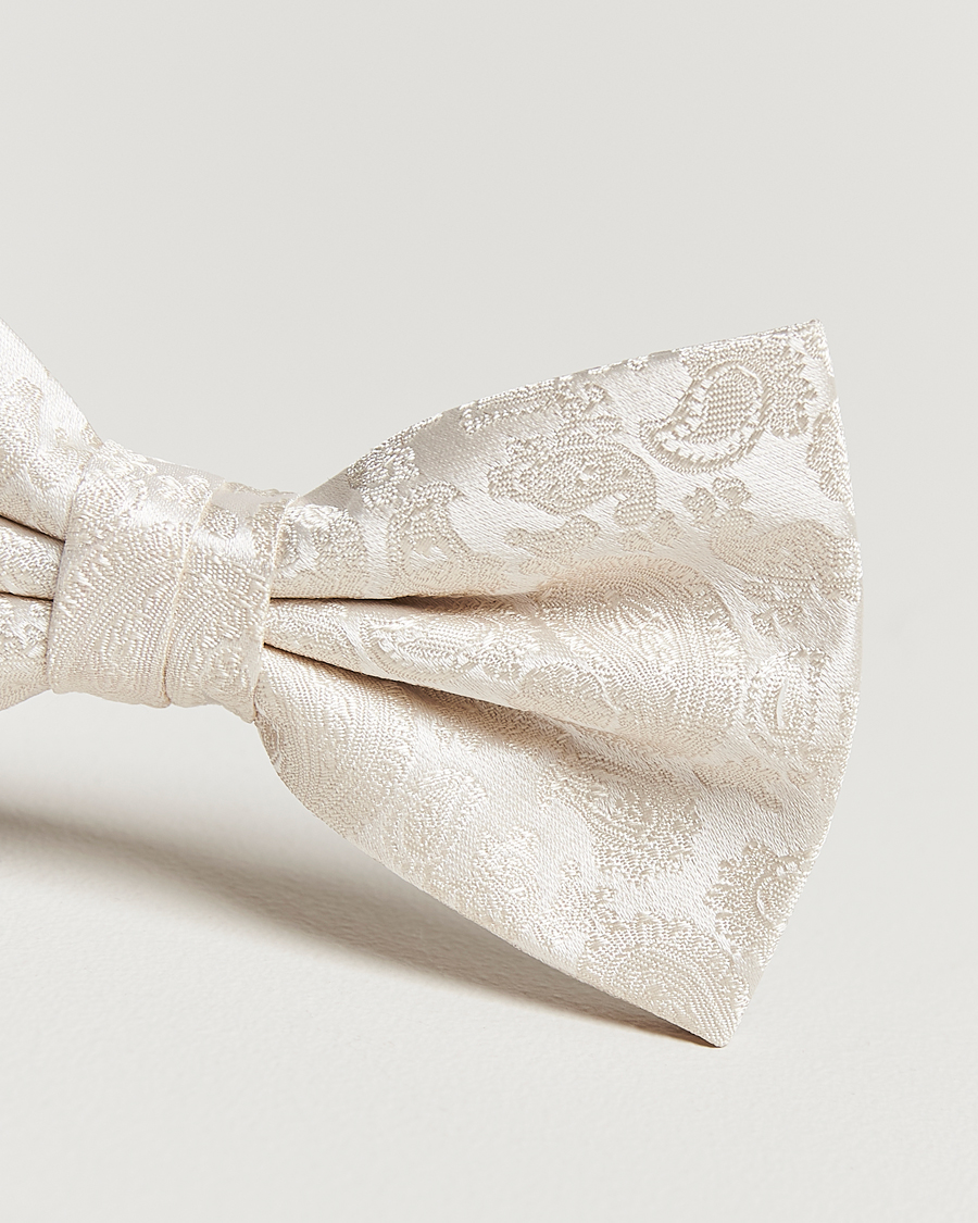 Herr | Amanda Christensen Tonal Paisley Pre Tie Silk Cream | Amanda Christensen | Tonal Paisley Pre Tie Silk Cream