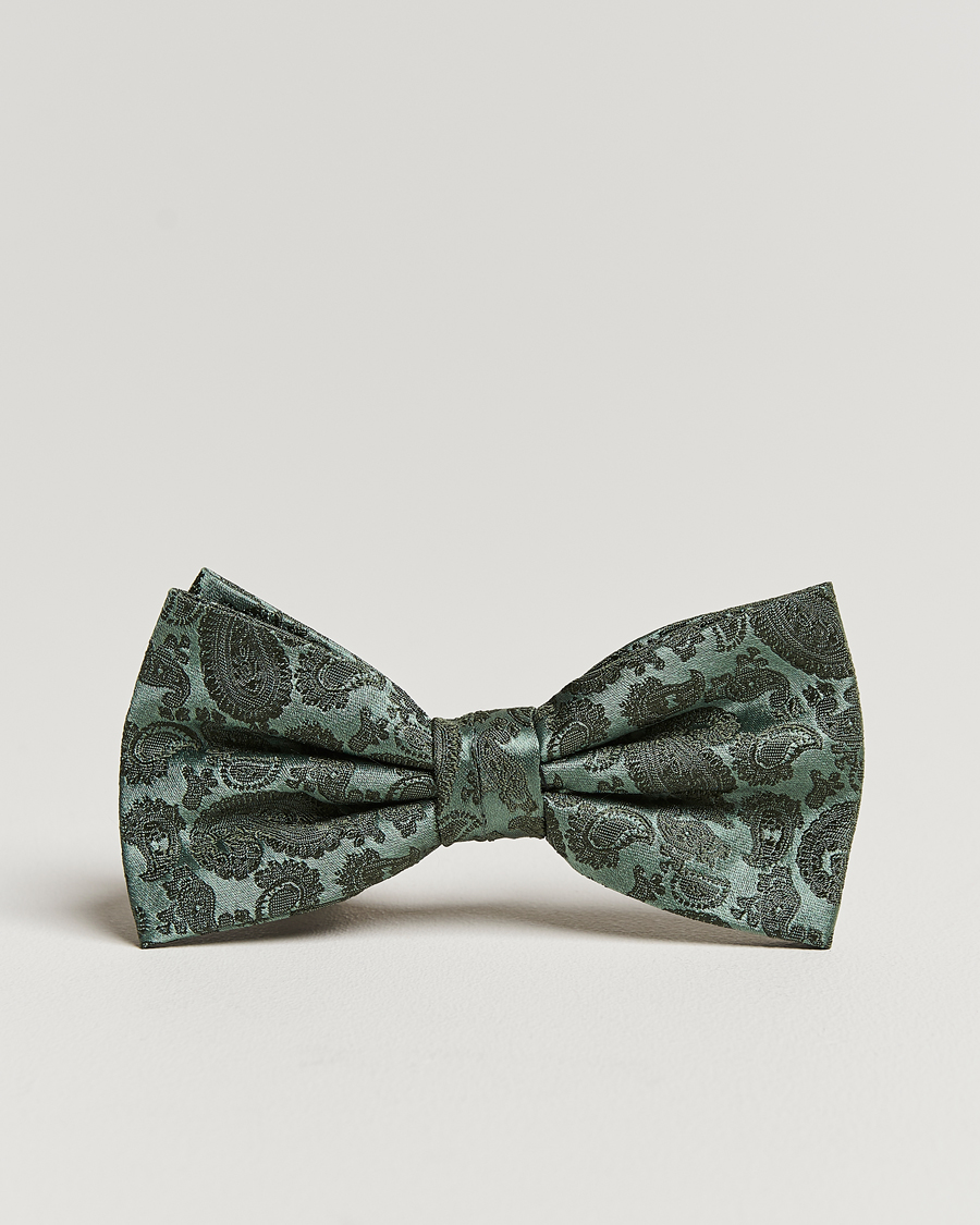 Herr | Amanda Christensen Tonal Paisley Pre Tie Silk Olive | Amanda Christensen | Tonal Paisley Pre Tie Silk Olive