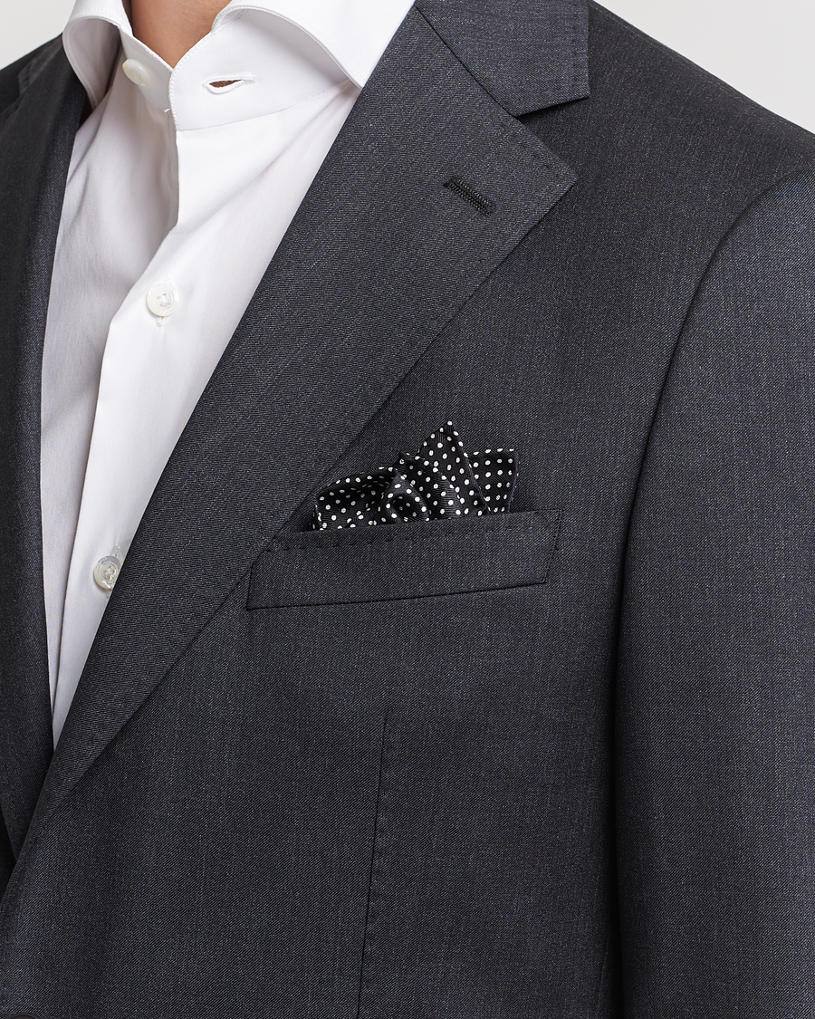 Herr | Accessoarer | Amanda Christensen | Handkerchief Dot Silk Black