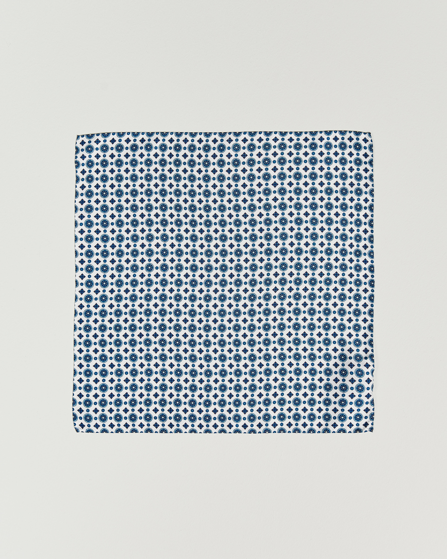 Herr | | Amanda Christensen | Medallion Silk Pocket Square White