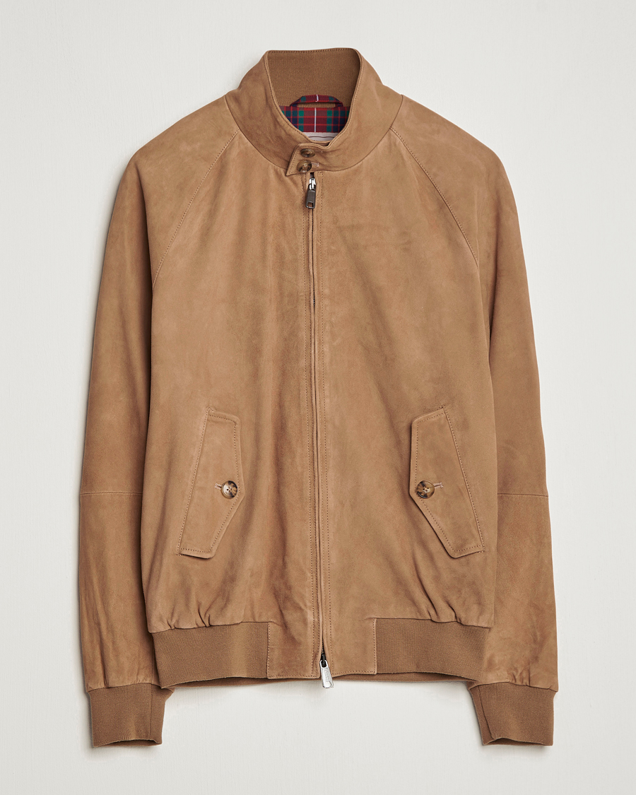 Herr | Jackor | Baracuta | G9 Suede Jacket Tobacco
