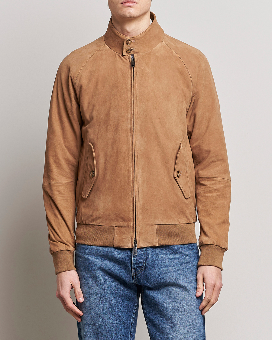 Herr | Best of British | Baracuta | G9 Suede Jacket Tobacco