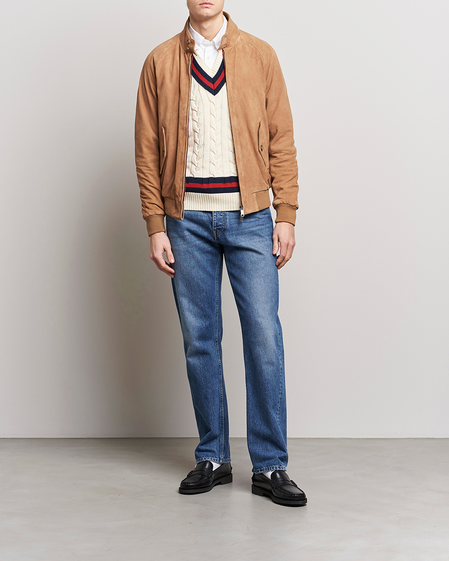 Herr | Jackor | Baracuta | G9 Suede Jacket Tobacco