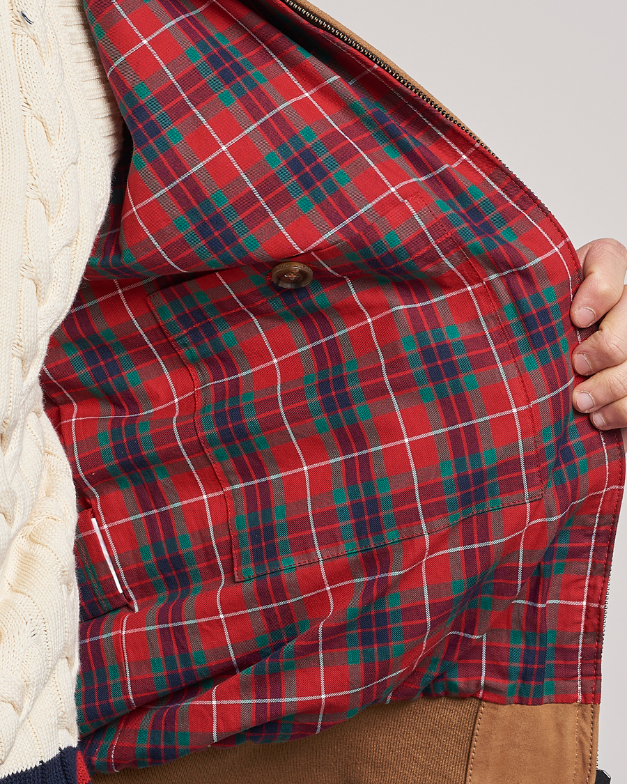 Herr | Jackor | Baracuta | G9 Suede Jacket Tobacco