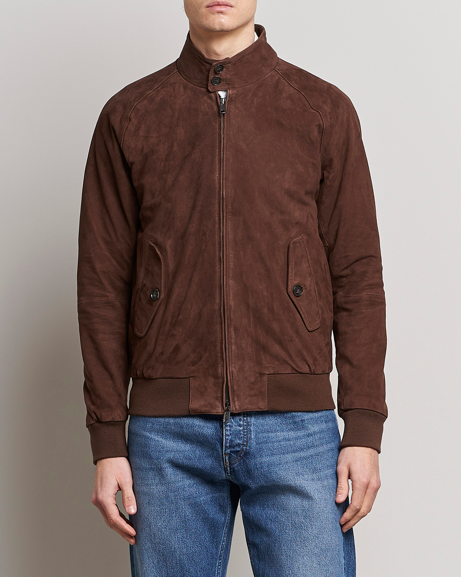 Herr | Kläder | Baracuta | G9 Suede Jacket Chocolate