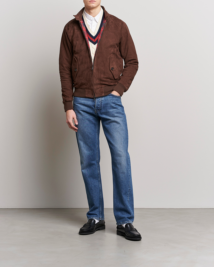 Herr | Jackor | Baracuta | G9 Suede Jacket Chocolate