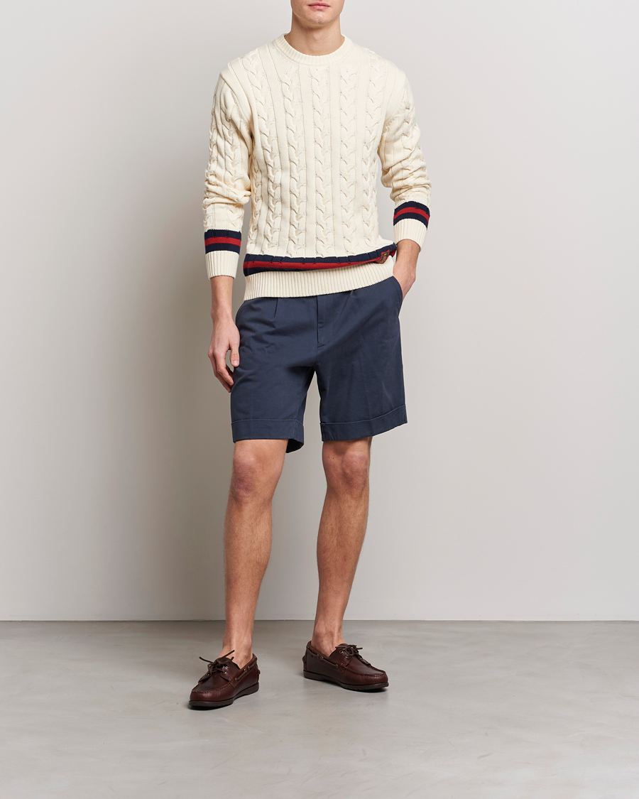 Herr | Shorts | Baracuta | Gabardine Chino Shorts Navy
