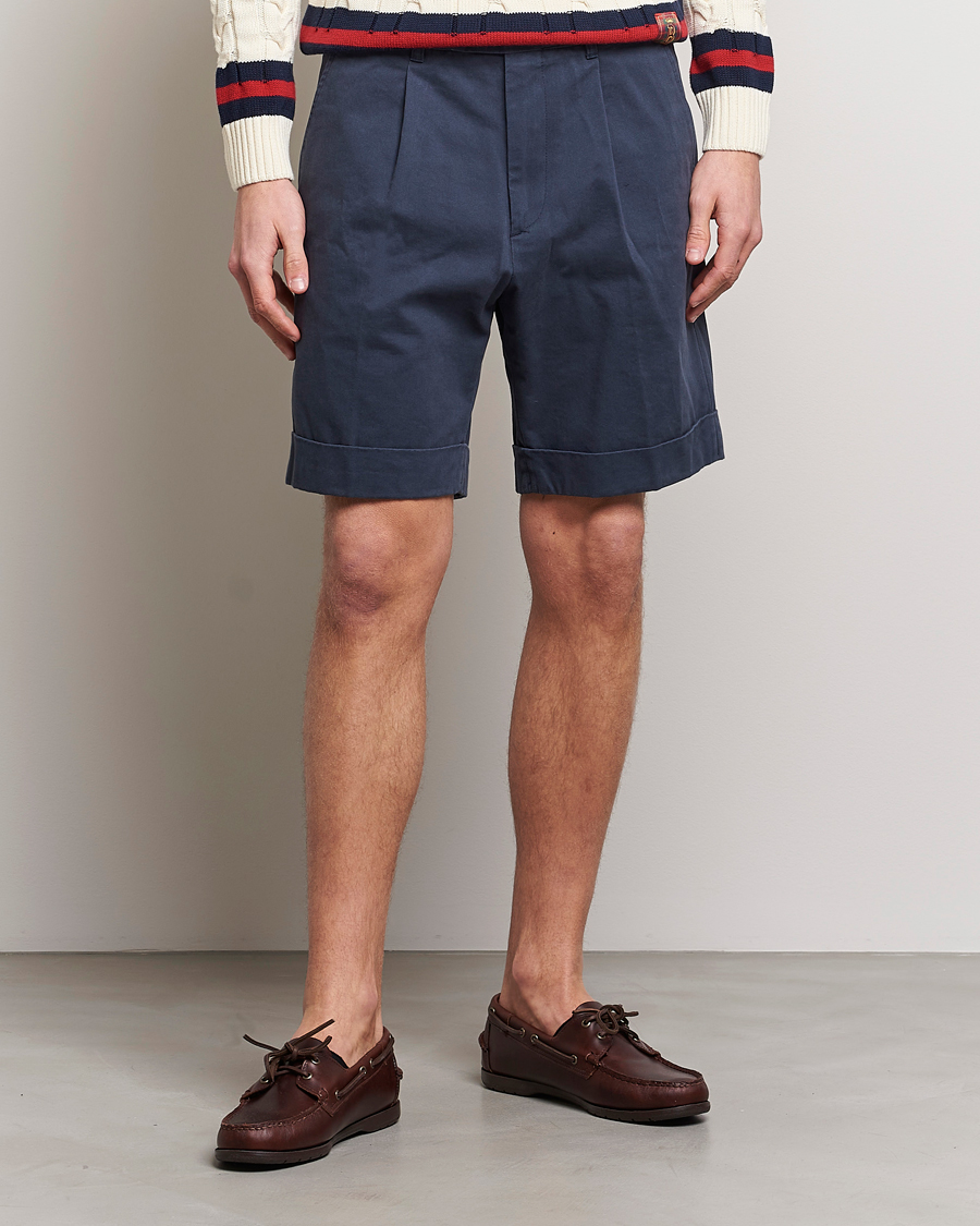 Herr | Shorts | Baracuta | Gabardine Chino Shorts Navy