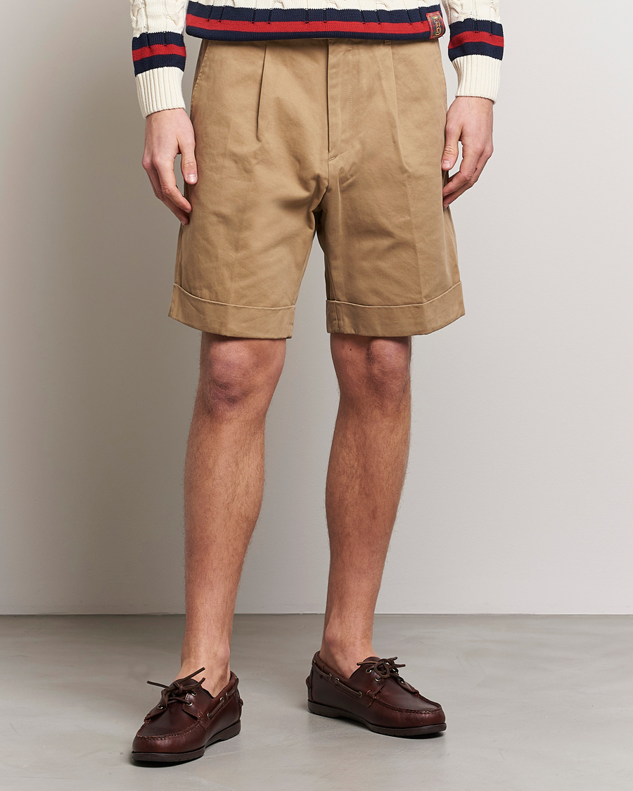 Herr | Shorts | Baracuta | Gabardine Chino Shorts Tan