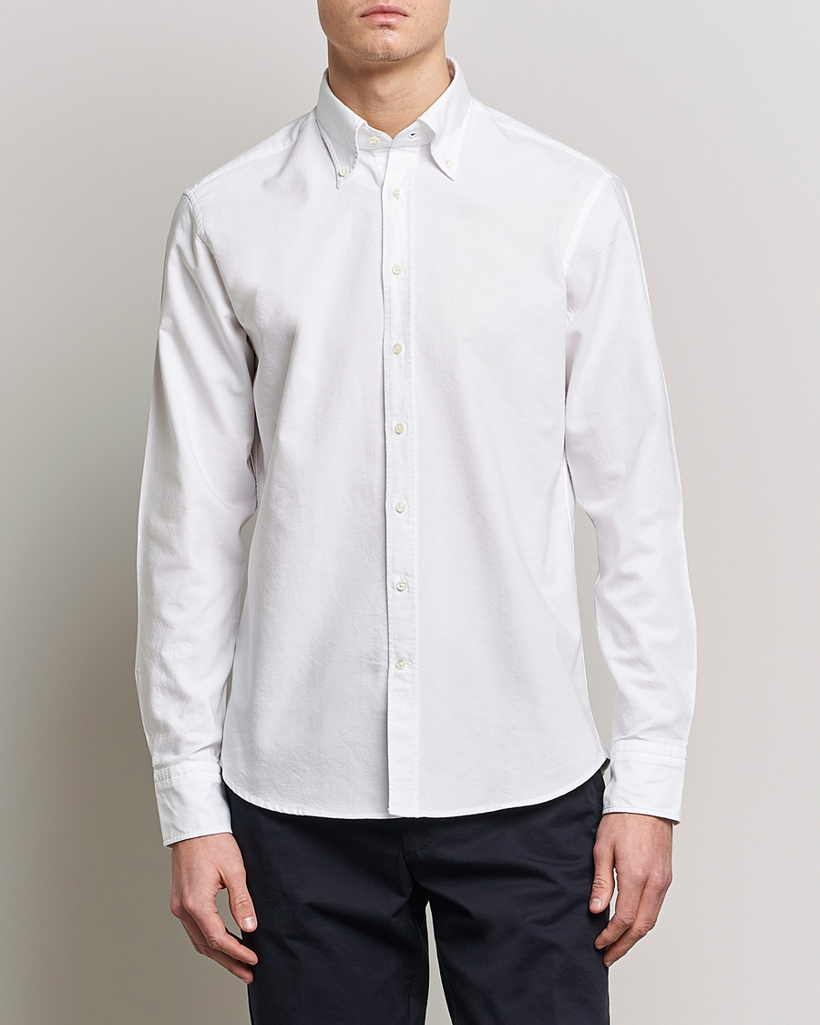 Herr | Oxfordskjortor | Stenströms | Fitted Body Oxford Shirt White