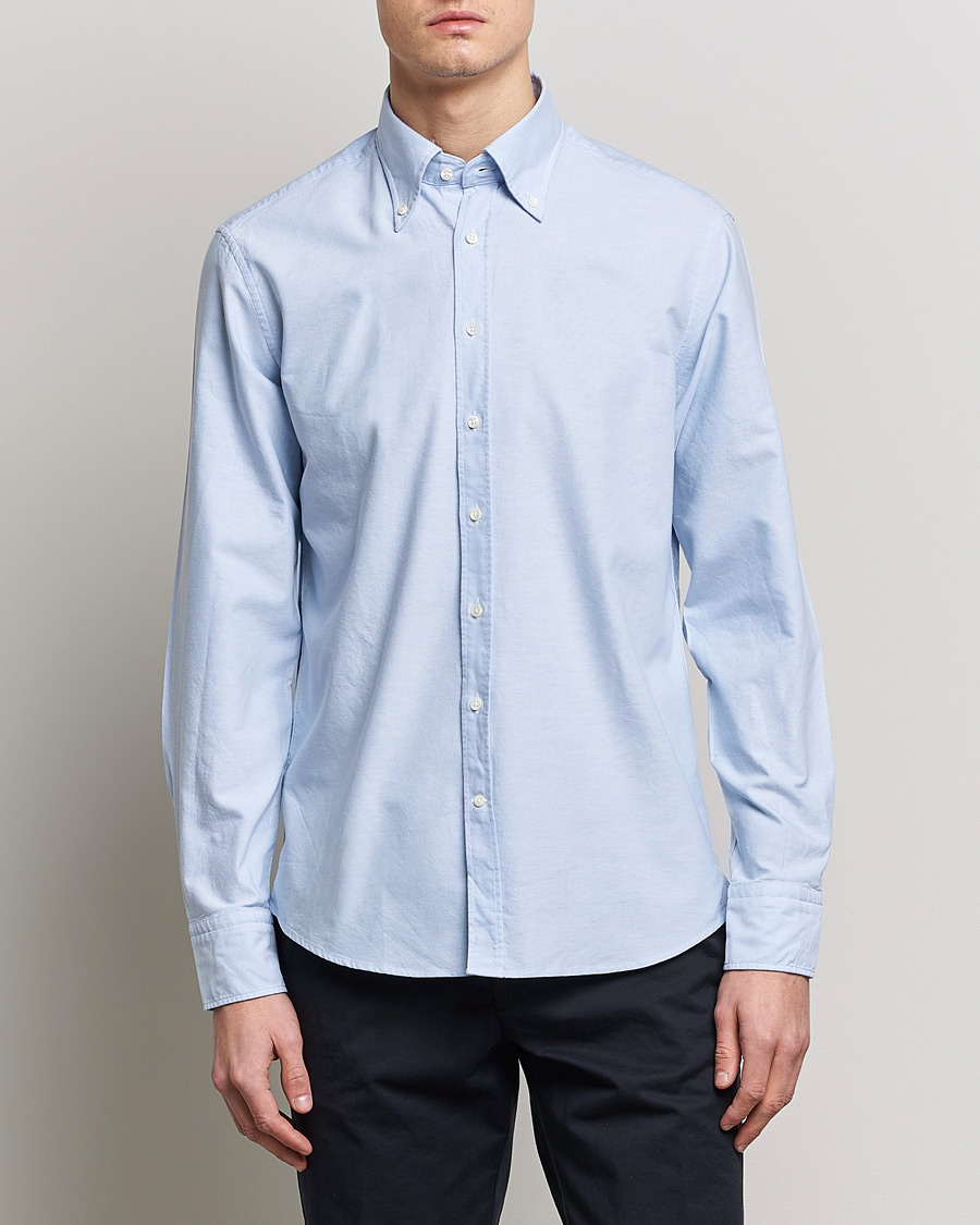 Herr |  | Stenströms | Fitted Body Oxford Shirt Light Blue