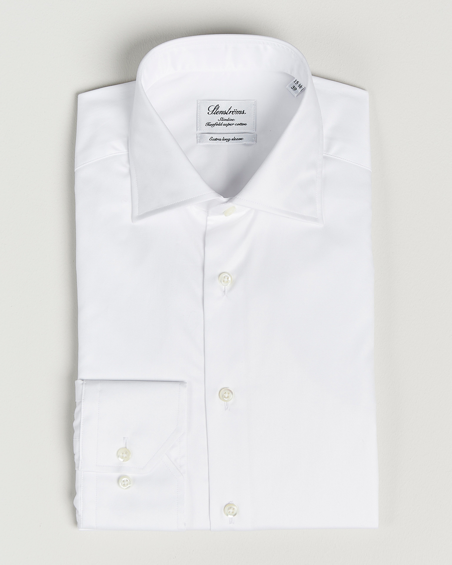 Herr | Skjortor | Stenströms | Slimline X-Long Sleeve Shirt White