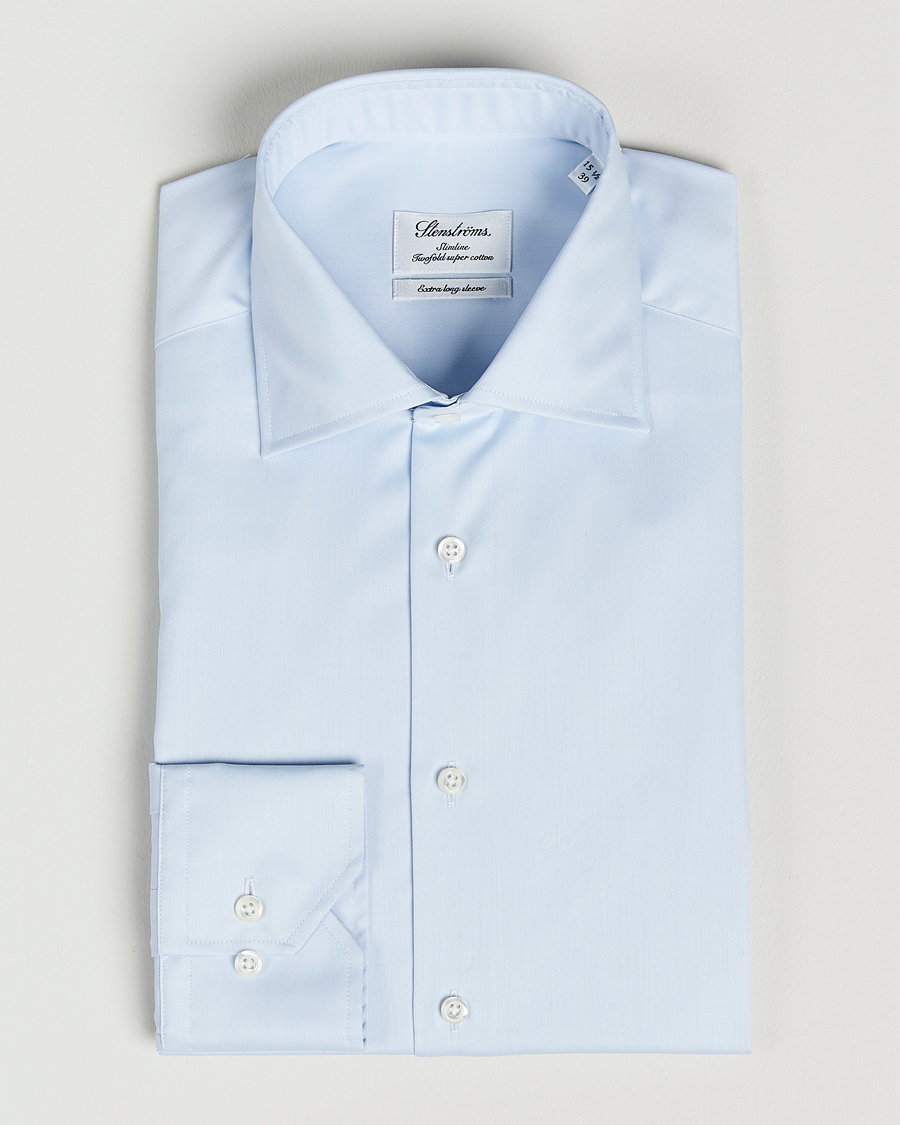 Herr | Skjortor | Stenströms | Slimline X-Long Sleeve Shirt Light Blue