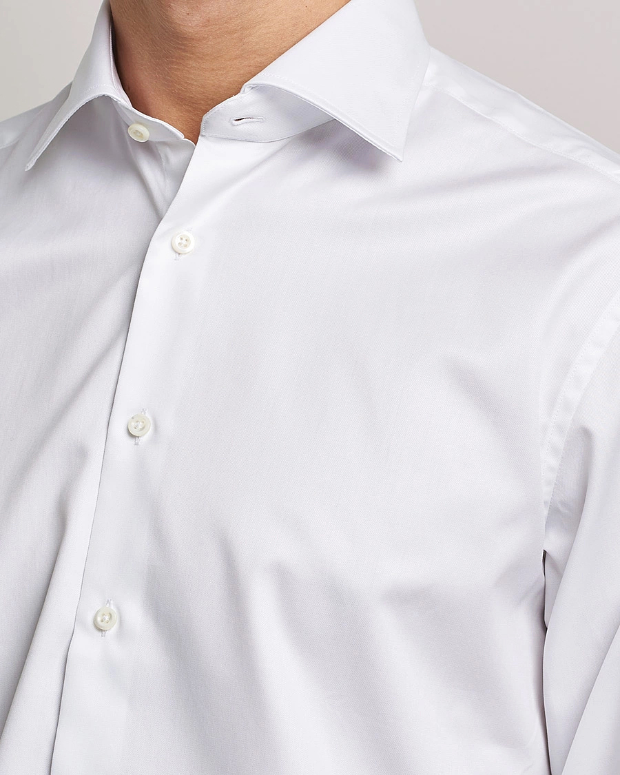 Herr | Businesskjortor | Stenströms | Fitted Body X-Long Sleeve Double Cuff Shirt White