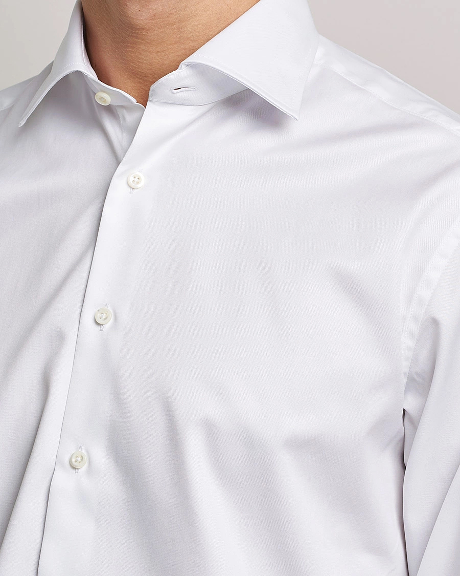 Herr | Skjortor | Stenströms | Fitted Body X-Long Sleeve Double Cuff Shirt White
