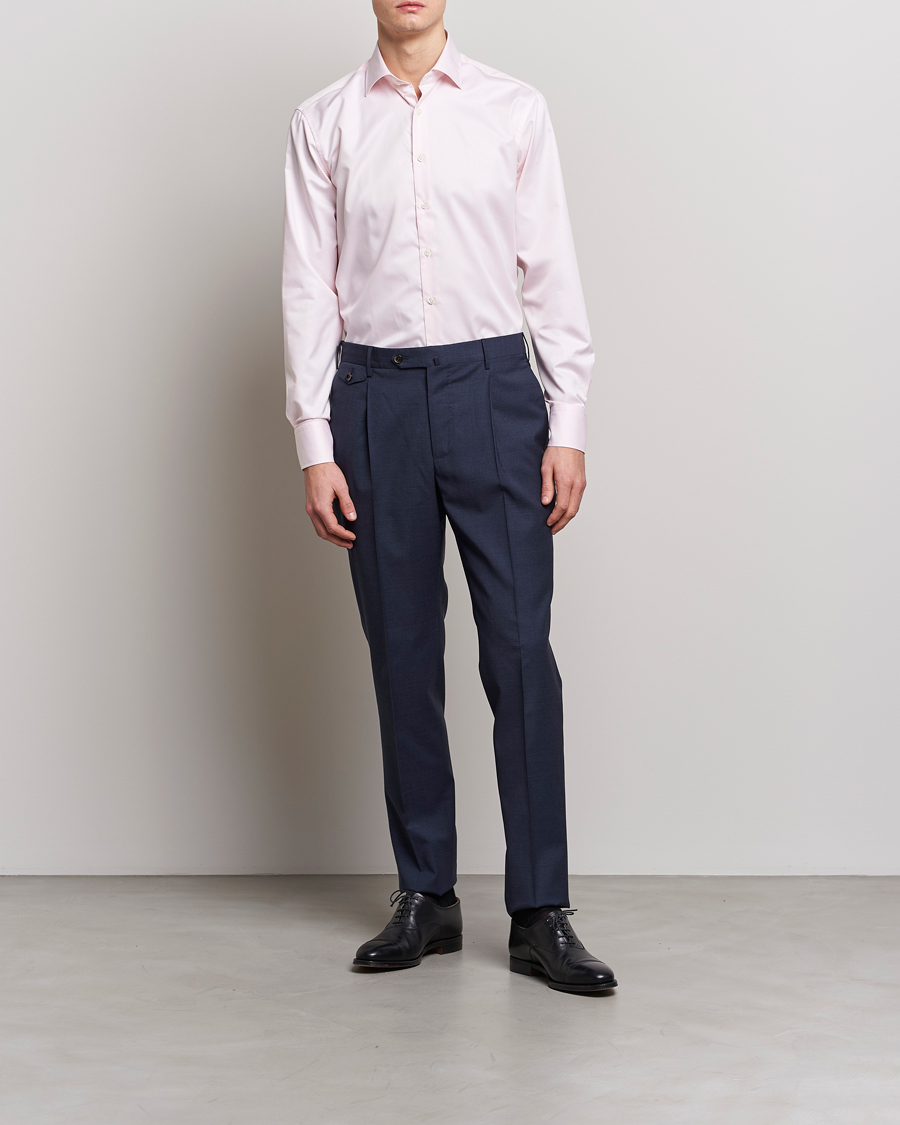 Herr | Formella | Stenströms | Fitted Body Cut Away Shirt Pink