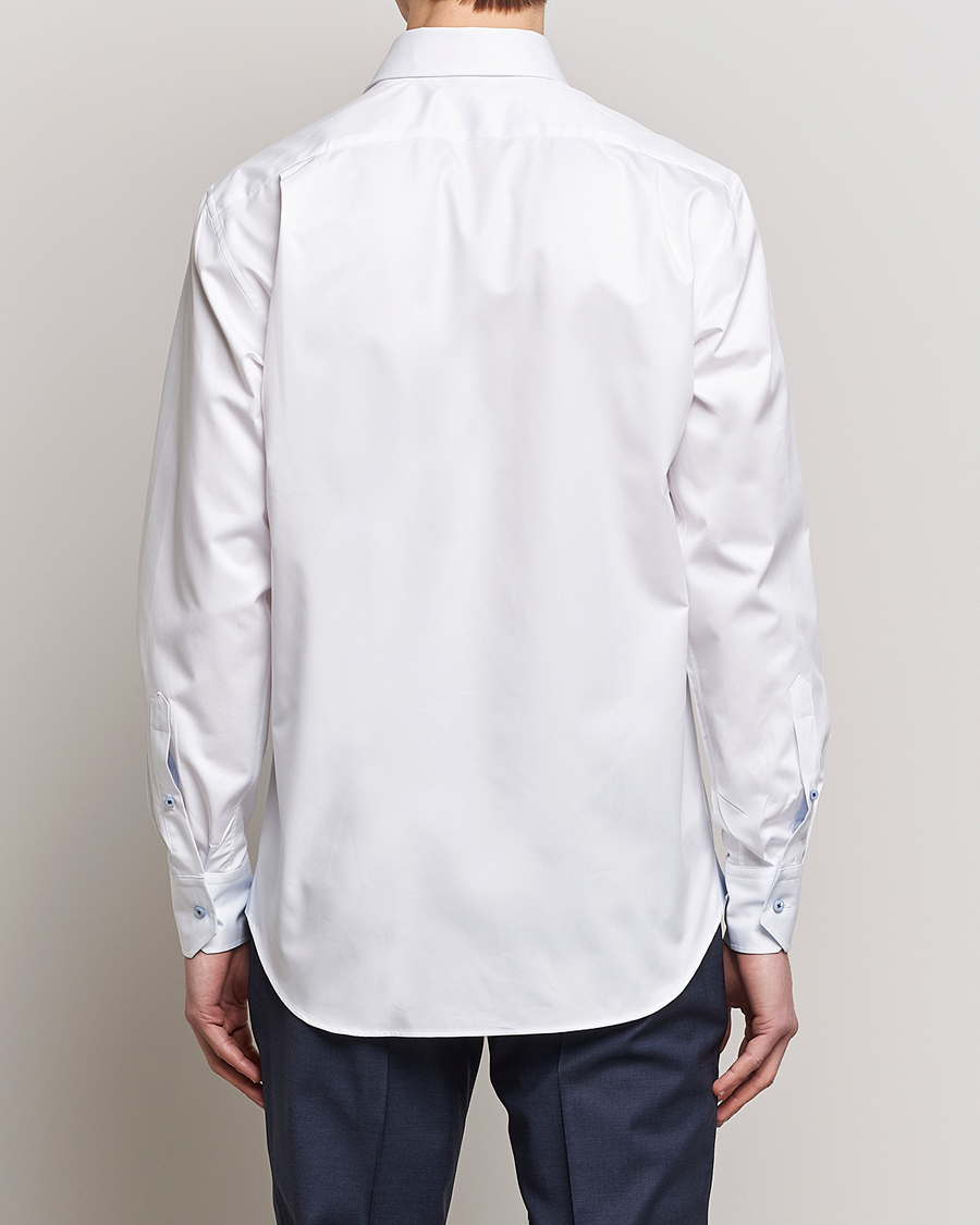 Herr | Skjortor | Stenströms | Fitted Body Contrast Cut Away Shirt White