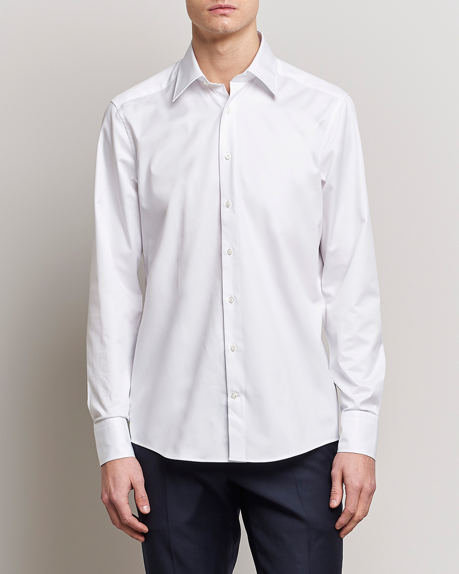 Herr |  | Stenströms | Slimline Kent Collar Shirt White