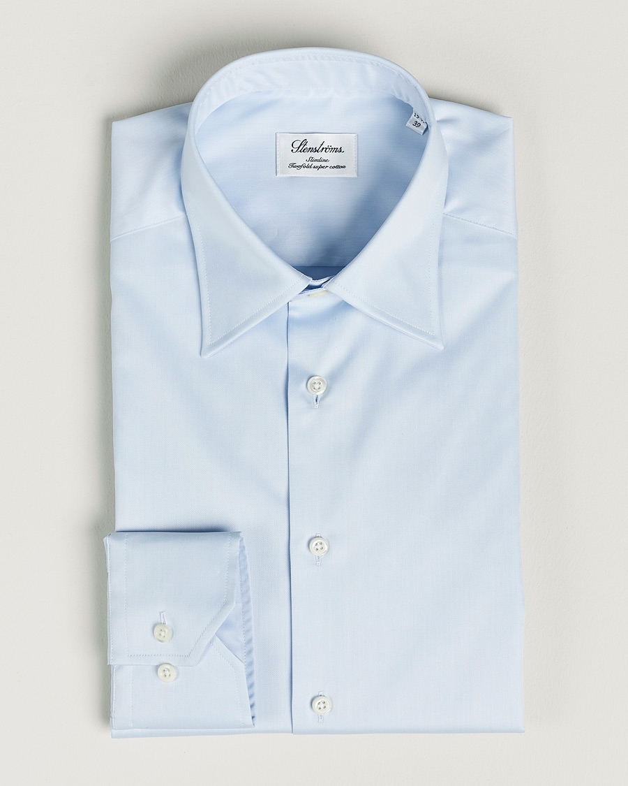 Herr | Skjortor | Stenströms | Slimline Kent Collar Shirt Light Blue