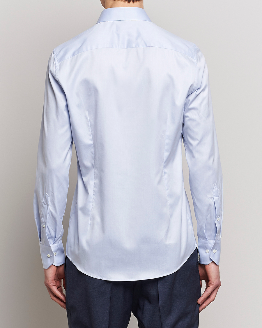 Herr | Skjortor | Stenströms | Slimline Twofold Stretch Shirt Light Blue