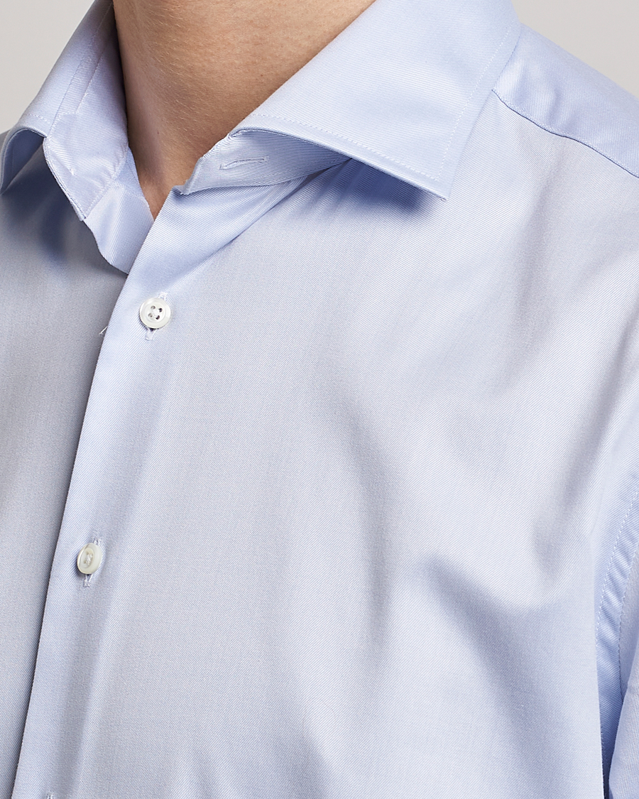 Herr | Skjortor | Stenströms | Fitted Body Twofold Stretch Shirt Light Blue