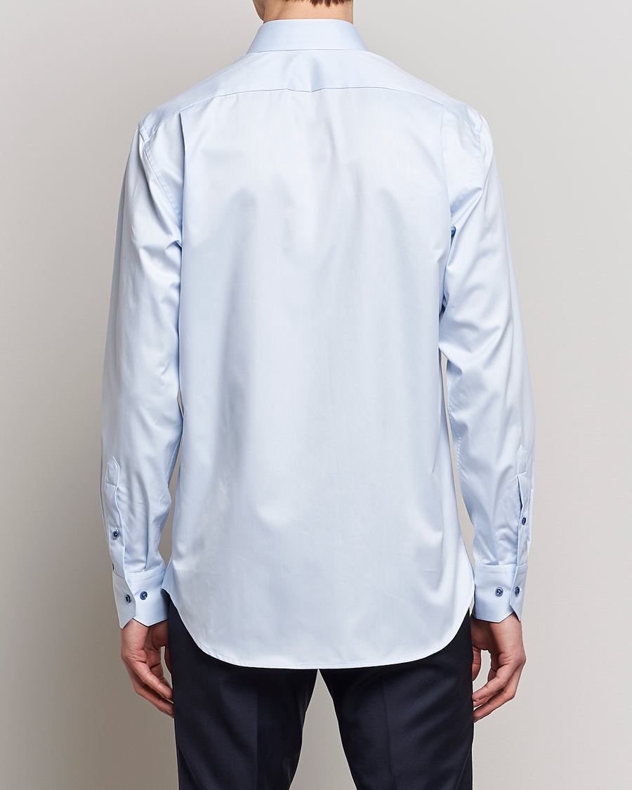 Herr | Skjortor | Stenströms | Fitted Body Contrast Twill Shirt Light Blue