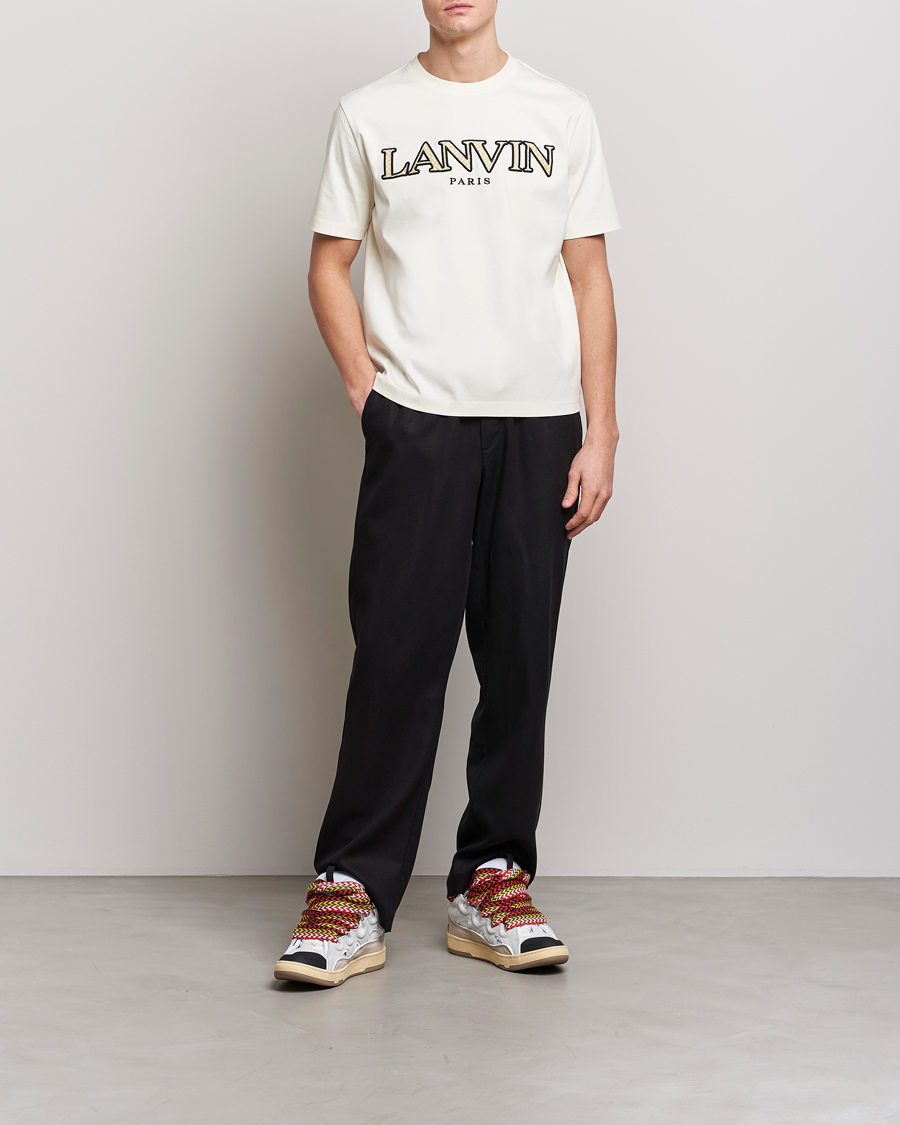 Herr | T-Shirts | Lanvin | Curb Embroidered Logo T-Shirt Milk