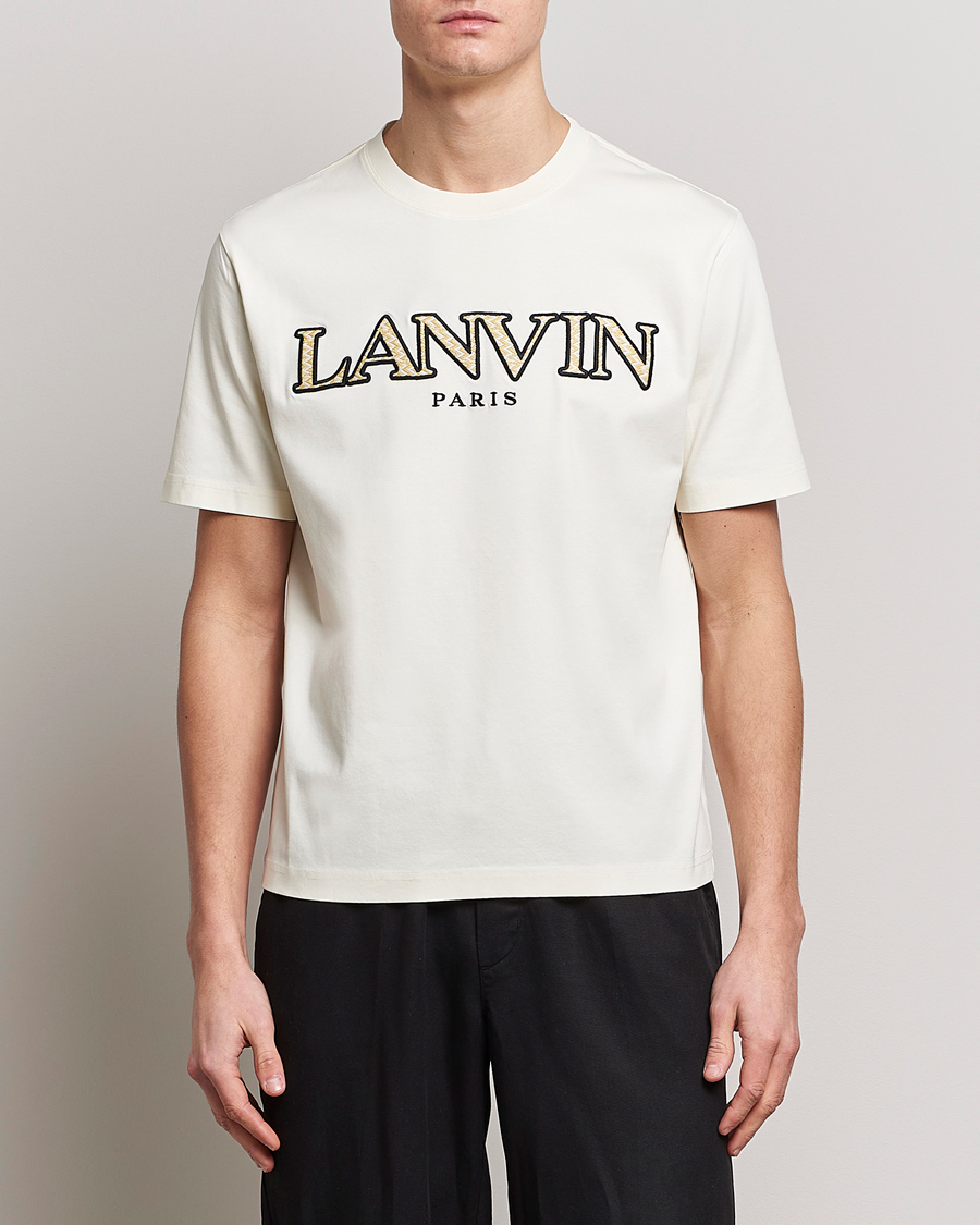 Herr | Lanvin | Lanvin | Curb Embroidered Logo T-Shirt Milk