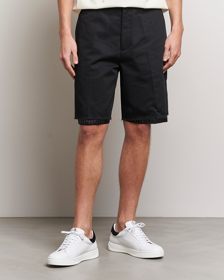 Herr | Shorts | Lanvin | Raw Edge Tailored Shorts Black
