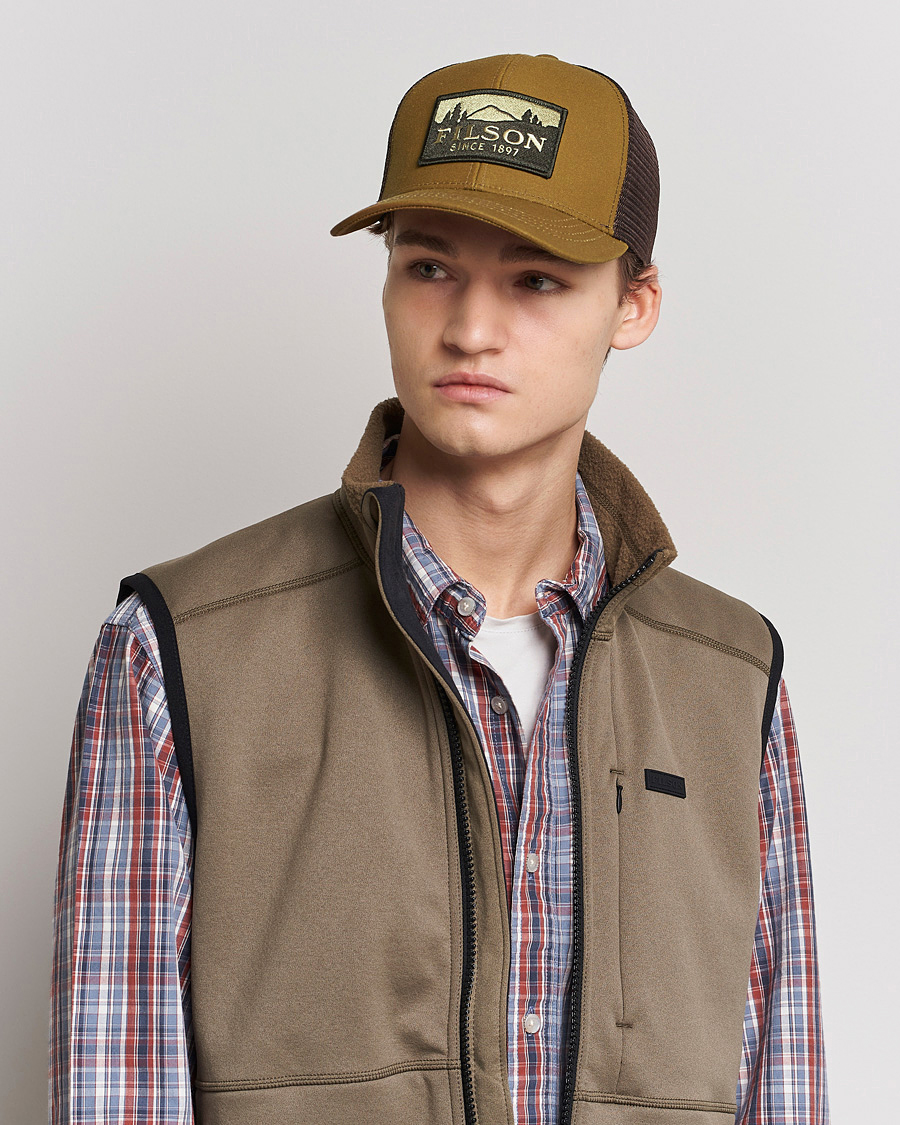Herr | Hattar & kepsar | Filson | Logger Mesh Cap Dark Tan