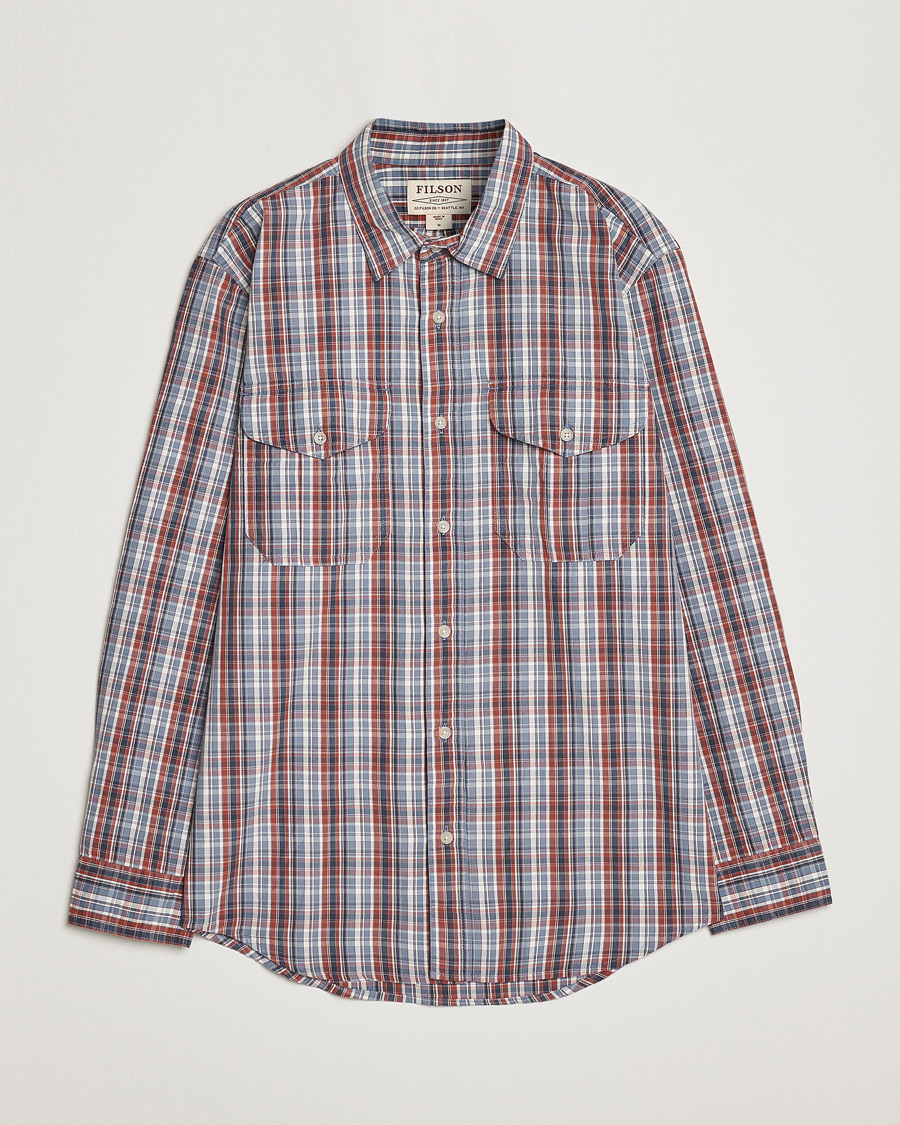 Herr | Skjortor | Filson | Washed Feather Cloth Shirt Navy/Iron/Ivory