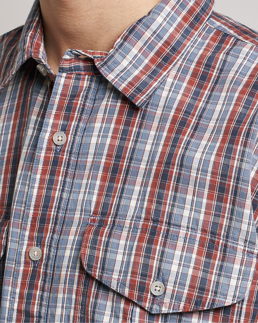Herr | Skjortor | Filson | Washed Feather Cloth Shirt Navy/Iron/Ivory