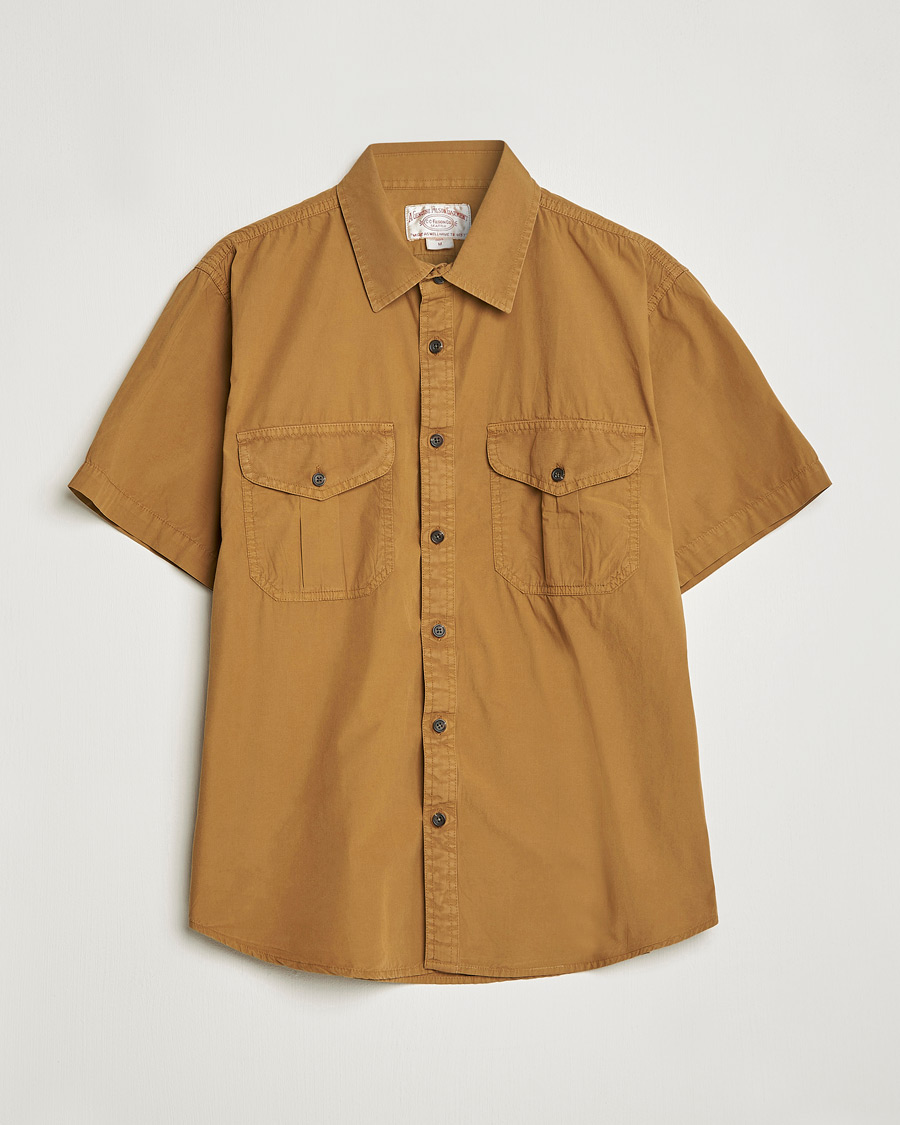 Herr | Skjortor | Filson | Washed Feather Cloth Short Sleeve Shirt Gold Ochre