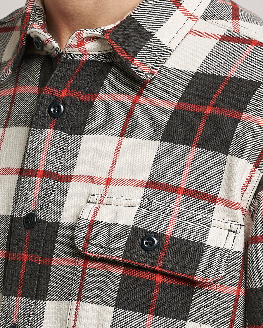 Herr | Skjortor | Filson | Vintage Flannel Work Shirt Natural/Charcoal