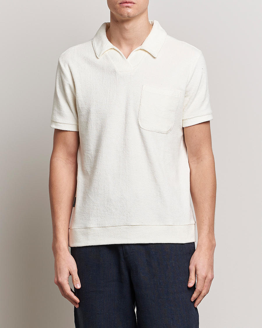 Herr | Terry | The Resort Co | Terry Polo Shirt White