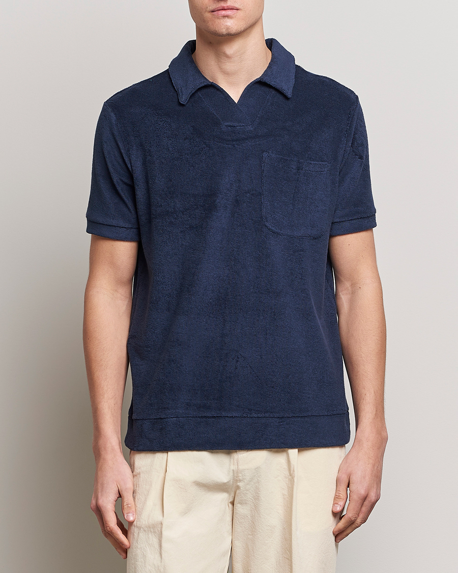 Herr |  | The Resort Co | Terry Polo Shirt Navy