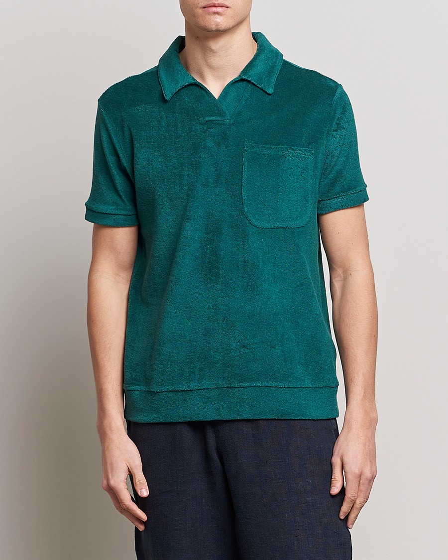 Herr | Pikéer | The Resort Co | Terry Polo Shirt Emerald Green