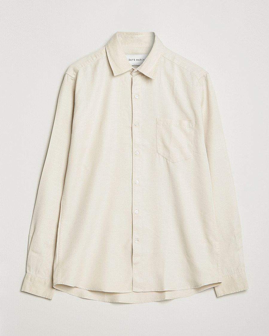Herr | Skjortor | A Day's March | Daintree Tencel Shirt Sand