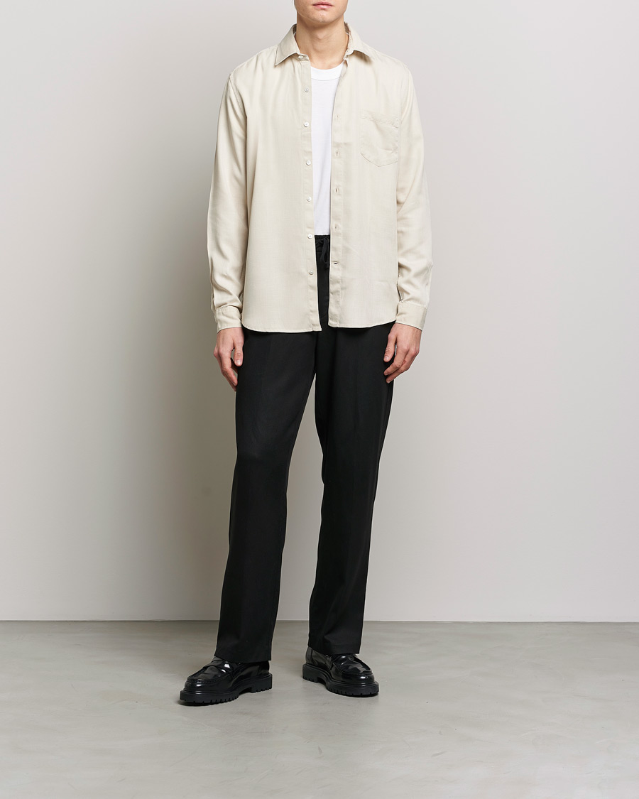 Herr | Skjortor | A Day's March | Daintree Tencel Shirt Sand