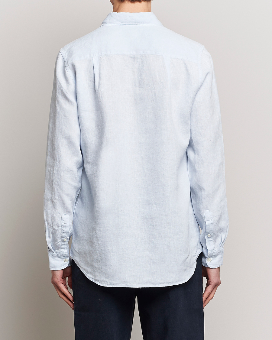 Herr | Skjortor | A Day's March | Abu Linen Shirt Light Blue